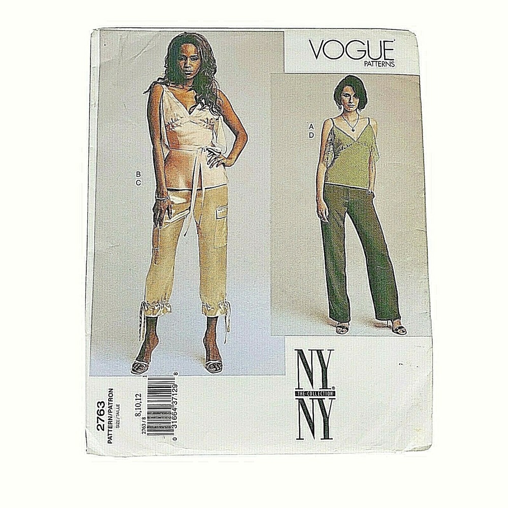 NY The Collection Vogue 2763 Pattern Top Pants Misses Petite Size 8 10 12 Uncut